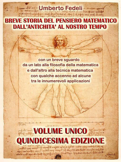 Title details for BREVE STORIA DEL PENSIERO MATEMATICO DALL'ANTICHITA' AL NOSTRO TEMPO by Umberto Fedeli - Wait list